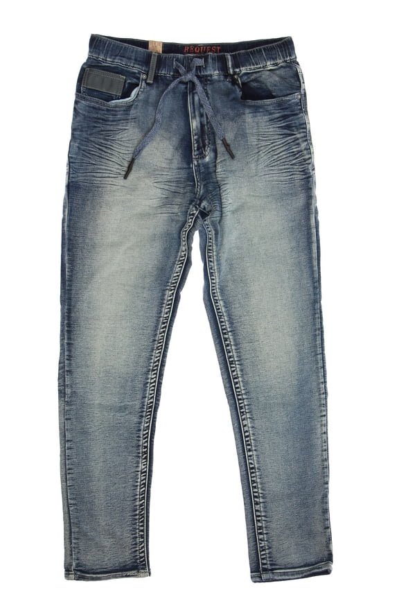 Heather Straight Leg Jeans (30x32, Blue)