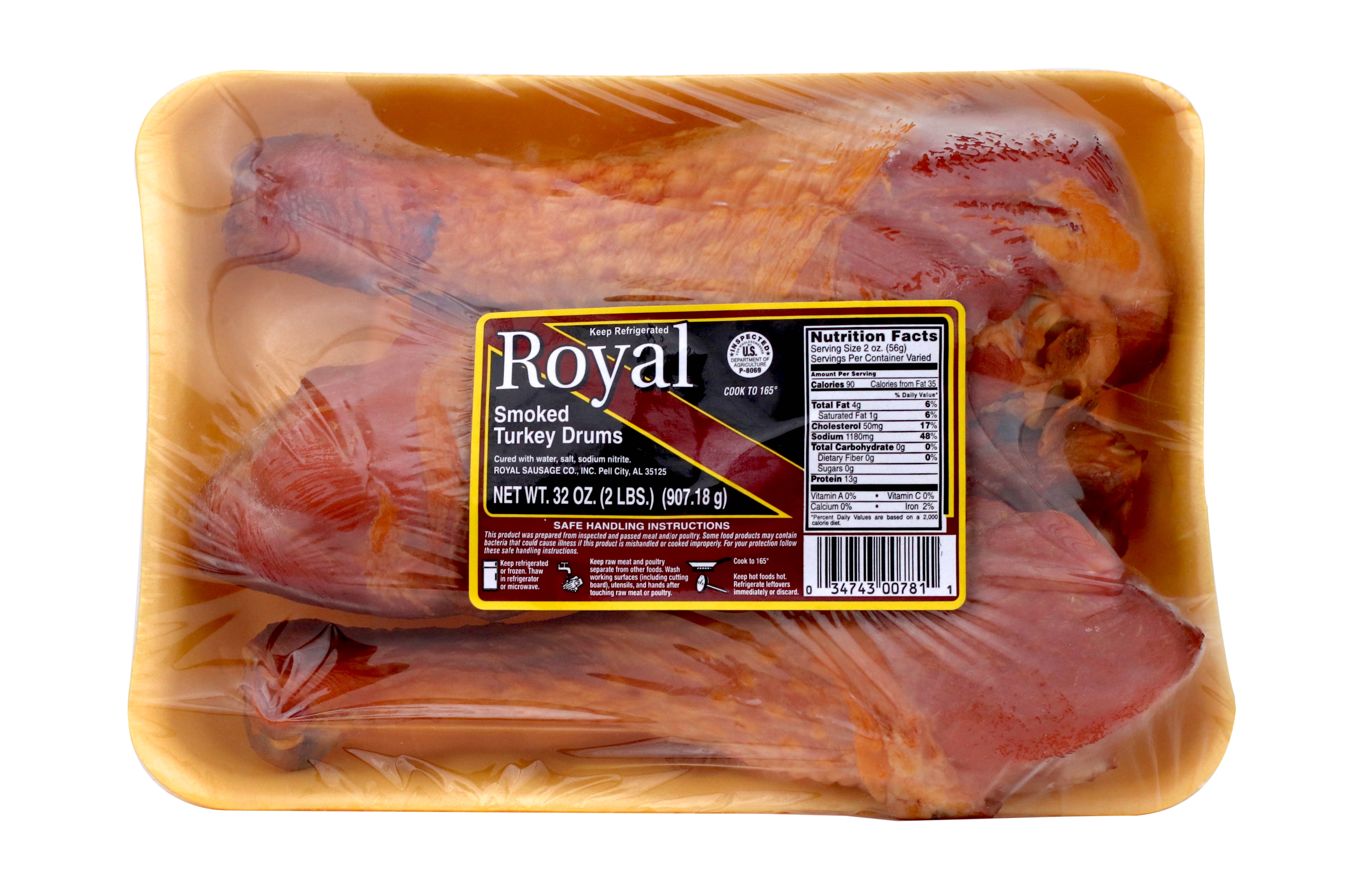 Royal Premium Quality Smoked Turkey Drums, 32 oz - image 1 of 7