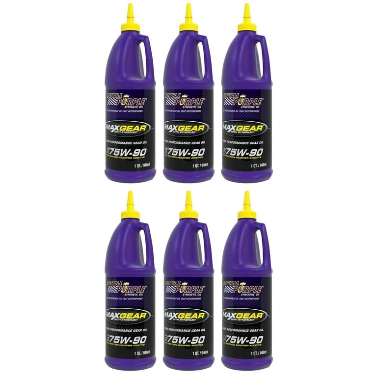 Royal Purple Max Full Synthetic 75W-90 Gear Oil, 6 Quarts