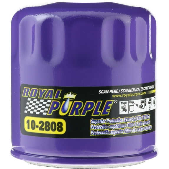 Royal Purple Extended Life Oil Filter 10-2808, Engine Oil Filter for Acura, Honda, Chrysler, Dodge, Plymouth, Ford, Mercury, Hyundai, Kia, Isuzu, Mazda, Mitsubishi, Scion, and Subaru