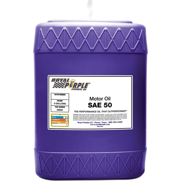 Royal Purple Heavy Duty SAE 50 Performance Synthetic Motor Oil - 5 gal.