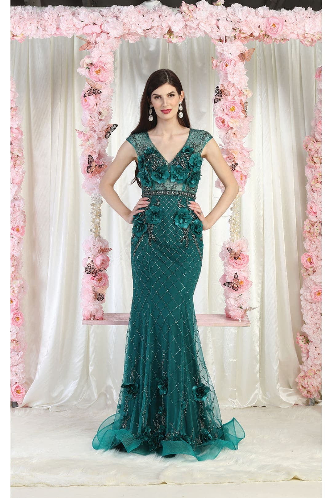 royal queen formal dresses Oxblood Red Long Dress M