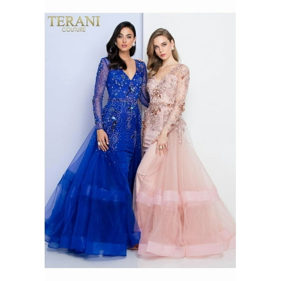 Women's Royal Blue Queen RQ7968 Strapless Straight Neck Floral Corset Pageant Gown Charcoal And Gold 12 CHARCOAL/GOLD