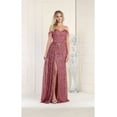 thumbnail image 1 of Women's Royal Blue Queen RQ7988 Off The Shoulder Sequin Formal Prom 2026 Dress Mauve 10, 1 of 1