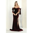 thumbnail image 1 of Royal Queen RQ7994 Juniors Womens Off The Shoulder Velvet Prom Dress, 1 of 10