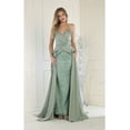 thumbnail image 1 of Royal Queen RQ8001 Juniors Womens Embellished Sheath Satin Long Formal Evening Gown, 1 of 1