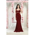 thumbnail image 1 of Royal Queen RQ8004 Juniors Womens Sequin Velvet Cut Out Sweep Train Evening Dress, 1 of 1