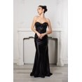 thumbnail image 1 of Royal Queen RQ8009 Juniors Womens Embellished One-Shoulder Slit Red Carpet Dress, 1 of 7