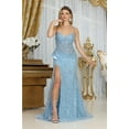 thumbnail image 1 of Royal Queen RQ8019 Juniors Womens Long V-Neck Sheer Back Evening Gown, 1 of 1