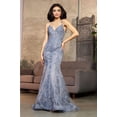 thumbnail image 1 of Royal Queen RQ8054 Juniors Womens Fitted Embroidered Red-Carpet Mermaid Gown, 1 of 3
