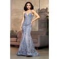 thumbnail image 1 of Royal Queen RQ8054 Juniors Womens Fitted Embroidered Red-Carpet Mermaid Gown, 1 of 3