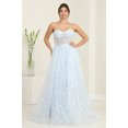 thumbnail image 1 of Royal Queen RQ8077 Juniors Womens Sweetheart Sequin Embellished Evening Gown, 1 of 1