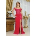 thumbnail image 1 of Royal Queen RQ8085 Juniors Womens Off-Shoulder Sheer Bodice Gala Long Gown, 1 of 10