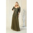 thumbnail image 1 of Women's May Queen MQ1859 Short Sleeve Mother Of The Bride Plus Size Gown-New Collection Olive Green M, 1 of 11