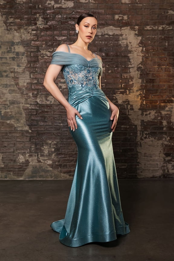 Women's May Queen Mother Of The Bride Dress Off Shoulder Sequin Gown MQ2151-New Collection Seamist 14