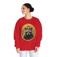 thumbnail image 1 of Royal Raccoon Graphic Sweatshirt, Vintage Aesthetic, 1 of 4