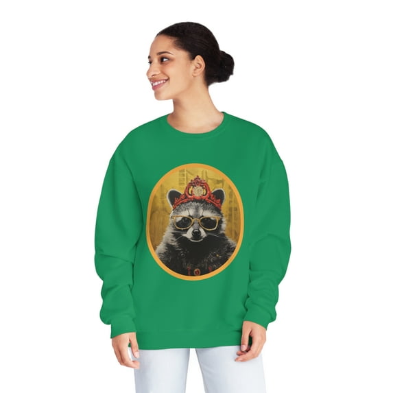 Royal Raccoon Graphic Sweatshirt, Vintage Aesthetic