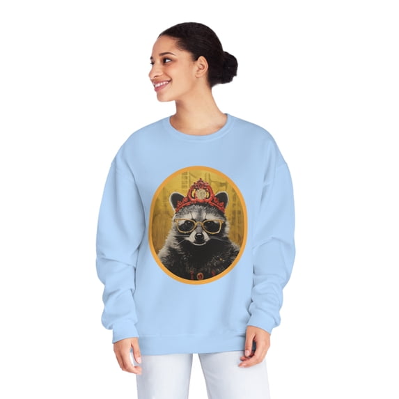 Royal Raccoon Graphic Sweatshirt, Vintage Aesthetic