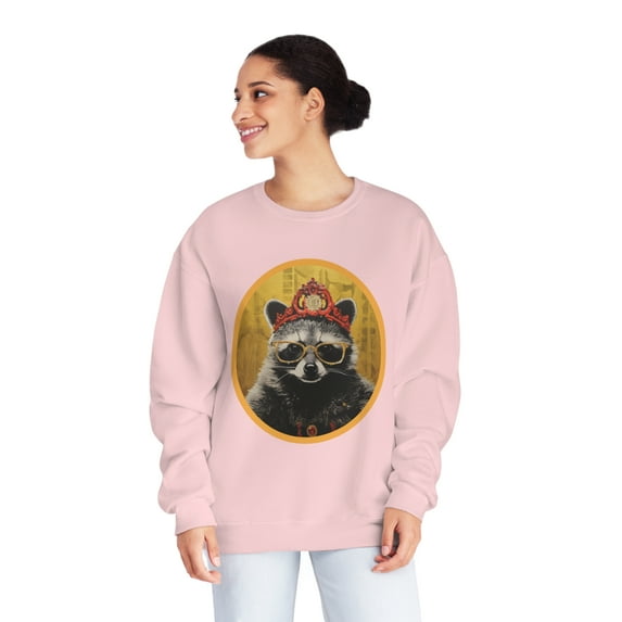 Royal Raccoon Graphic Sweatshirt, Vintage Aesthetic
