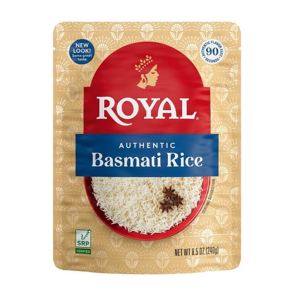 Royal Ready to Heat Microwave Rice White Basamati Flavor 8.5 oz (Pack of 2)
