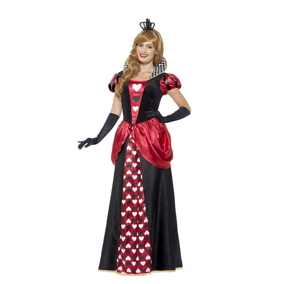 Royal Red Queen Costume Adult Alice In Wonderland Dress Crown