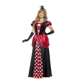 Carded Queen Costume Adult Red Dress Crown Gloves Carded Queen Costume Adult Red Dress Crown Gloves