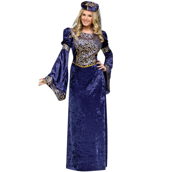Adult's Womens Renaissance Queen Dress Costume Medium-Large 10-14