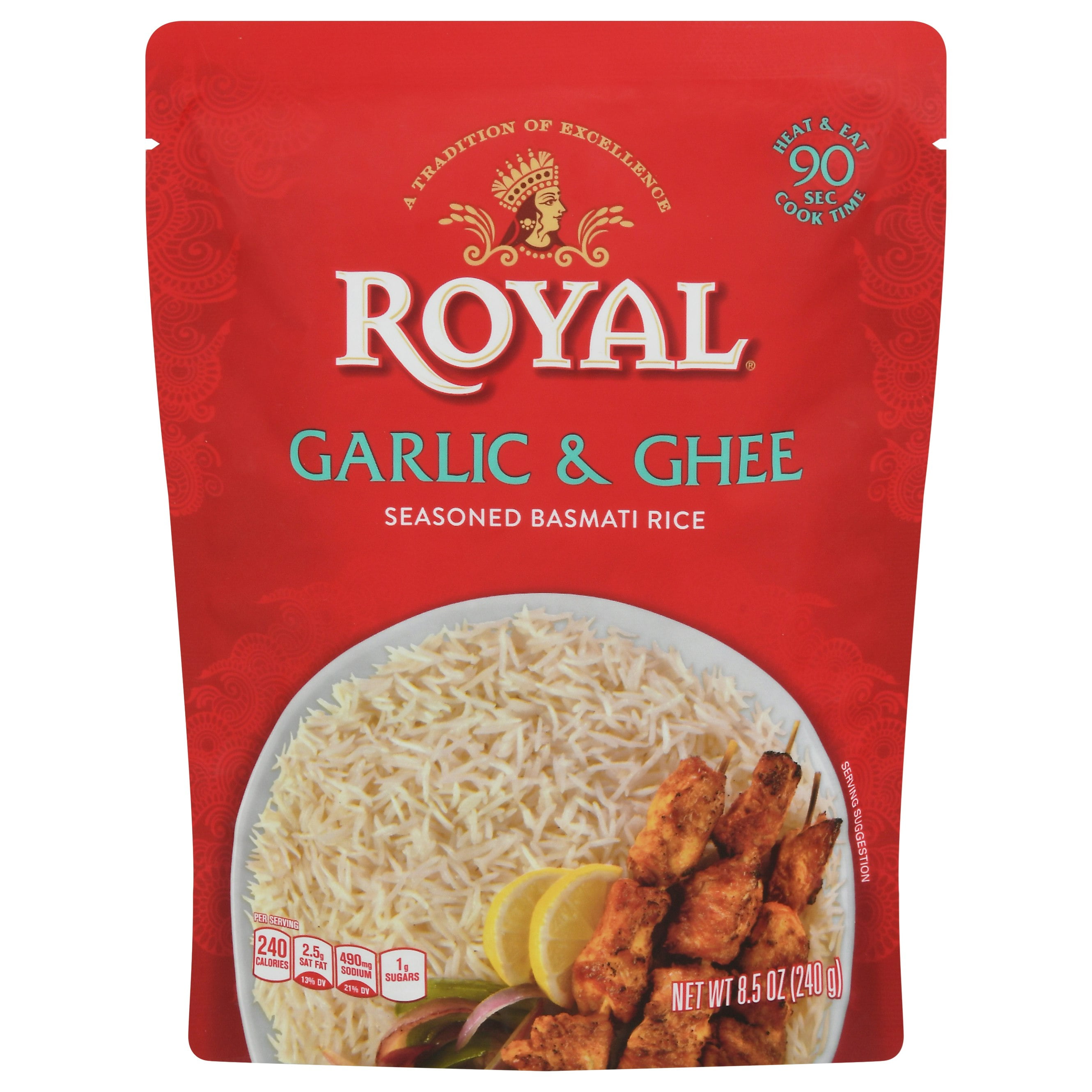 Royal Rice Walmart Royal Rice Garlic & Ghee Rice 8.5 oz (Pack Of 12) - Walmart.com