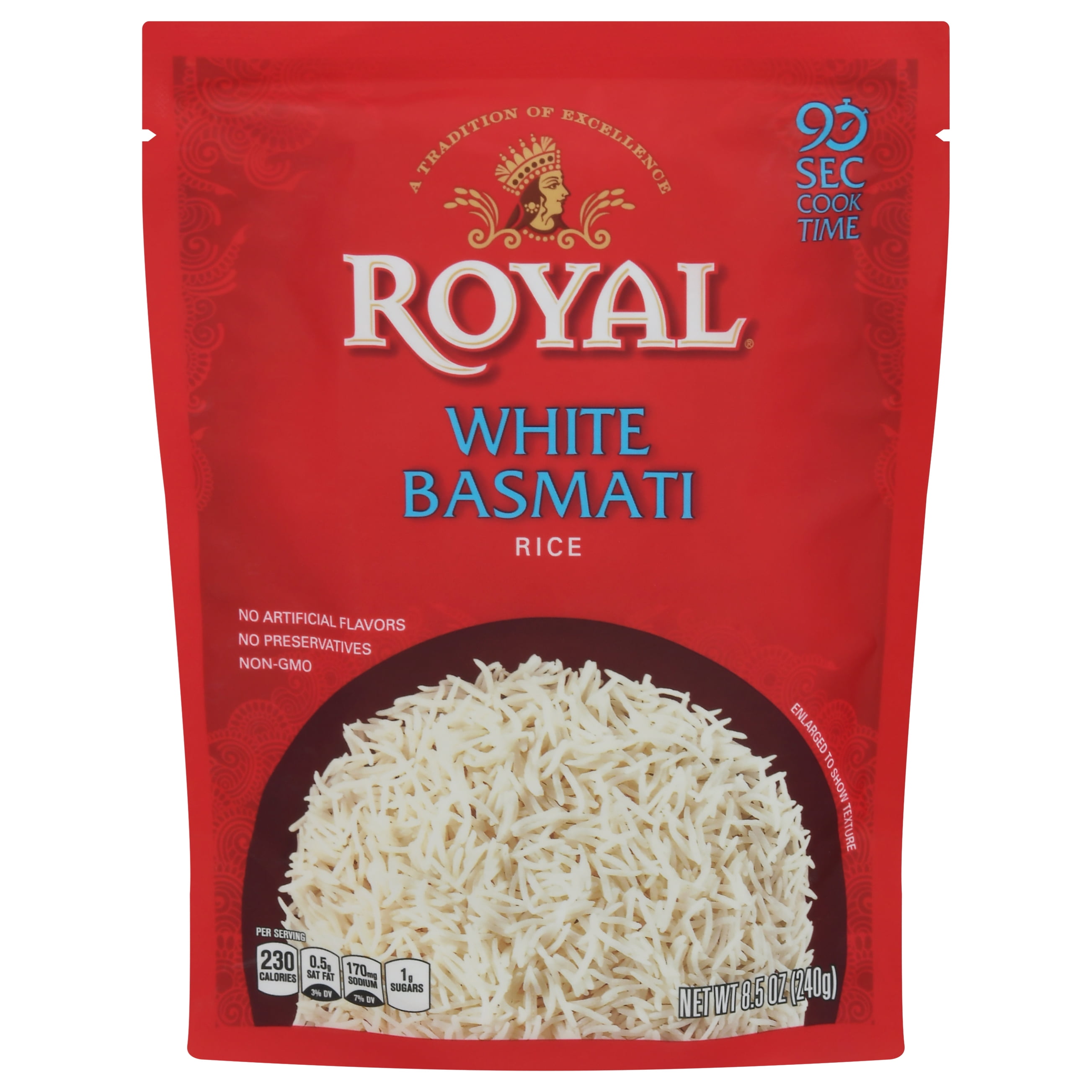 Royal Rice Walmart Royal Rice RTH White Basmati 8.5 oz (Pack Of 12) - Walmart.com