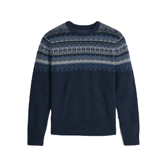 Royal Robbins Arch Rock Crew Long SLeeve - Men's, Deep Blue Mammoth Print, Large