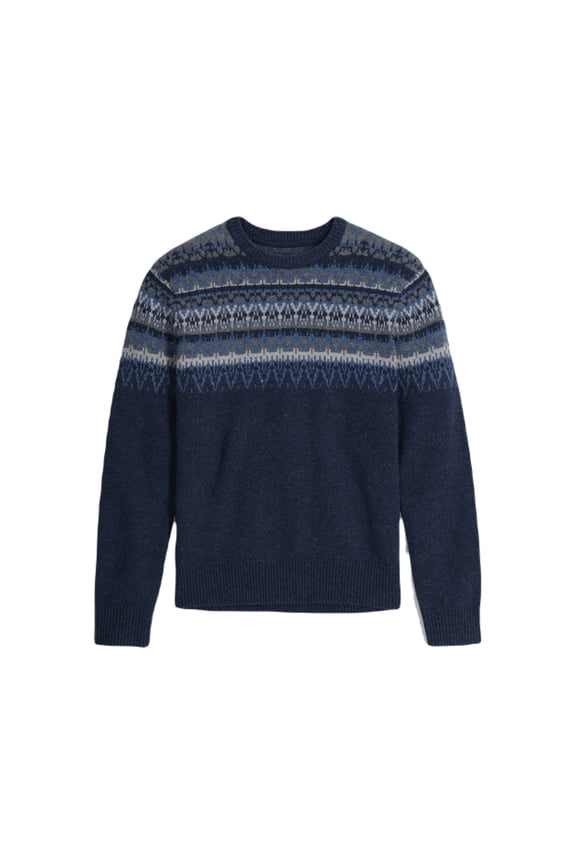 Arch Rock Crew Long SLeeve - Men's, Deep Blue Mammoth Print, Small