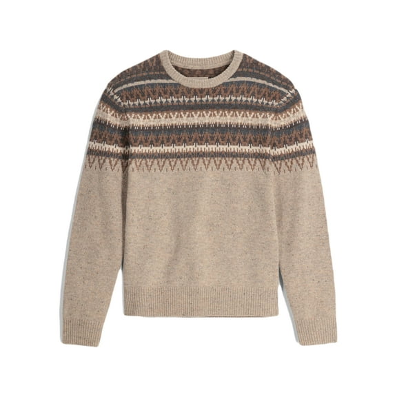 Royal Robbins Arch Rock Crew Long SLeeve - Men's, Sandstone Mammoth Print, Small