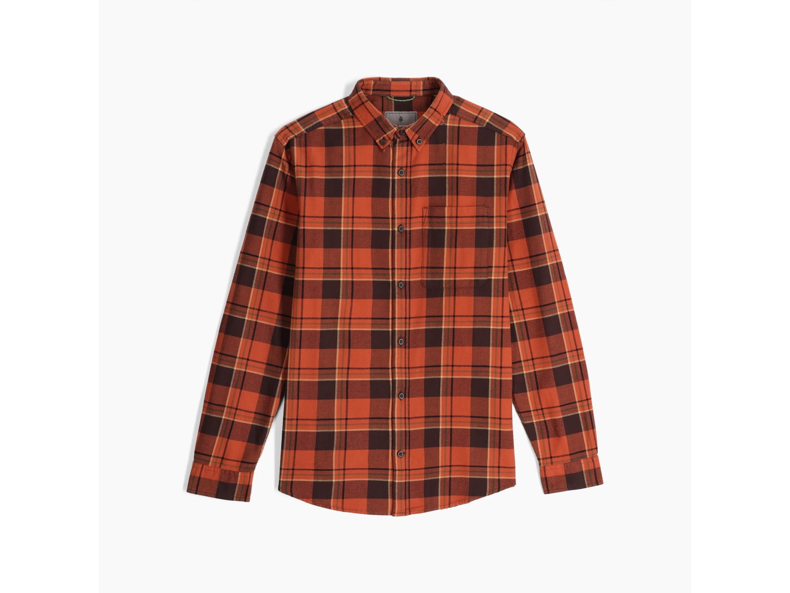 Royal Robbins Lieback Organic Cotton Flannel Long Sleeve - Men's, Baked Clay Tim