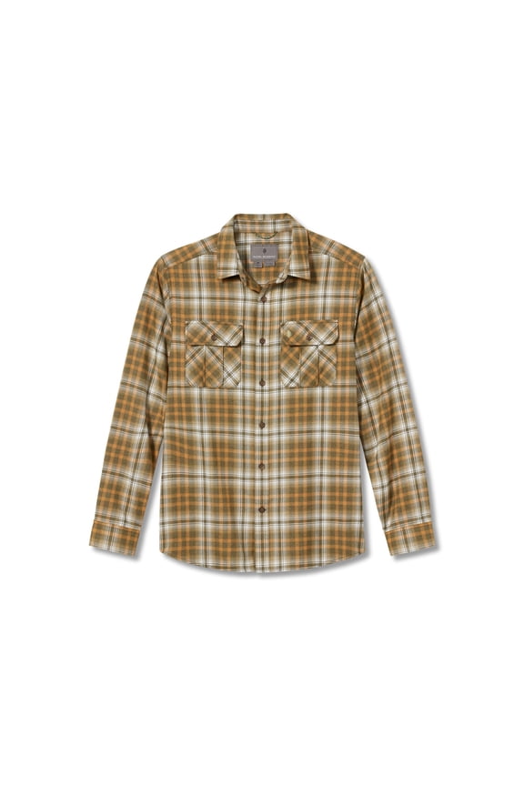Lost Coast Flannel Plaid Long Sleeve Shirt - Men's, Small, Dark Olive Rockport Pld