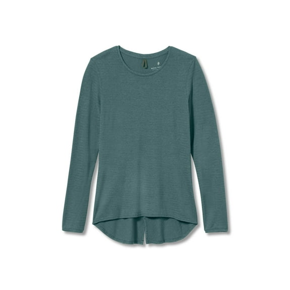 Royal Robbins Vacationer Stripe Tee Long Sleeve - Women's, Sea Pine, Small