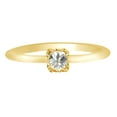 thumbnail image 1 of AFFY Royal Rose-Shape (Old-Shape) Petite White Diamond Ring 14k Solid Yellow Gold (0.24 Cttw, I2-I3, G-H), 1 of 1
