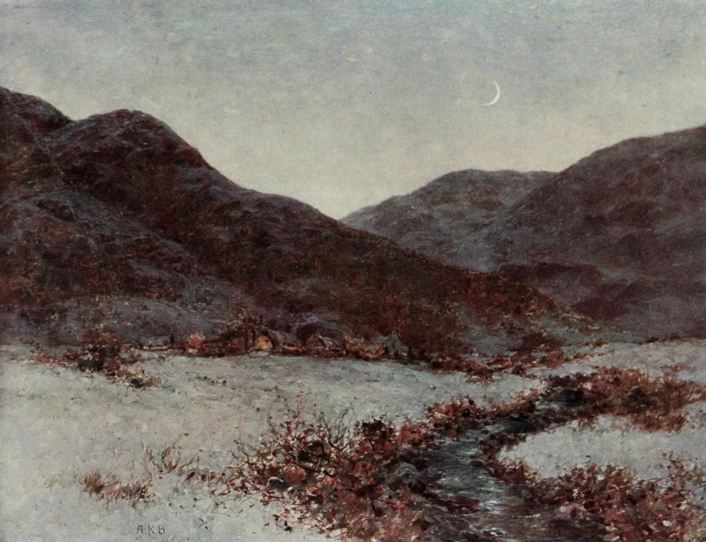 Royal Scottish Academy 1907 Frost in the air Canvas Art - A Kellock Brown (18 x 24)