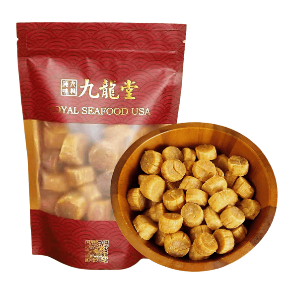 Royal Seafood USA Hokkaido Dried Scallops from Japan, Extra Large size, 450g (45-50pcs )Natural Sun dried Scallops
