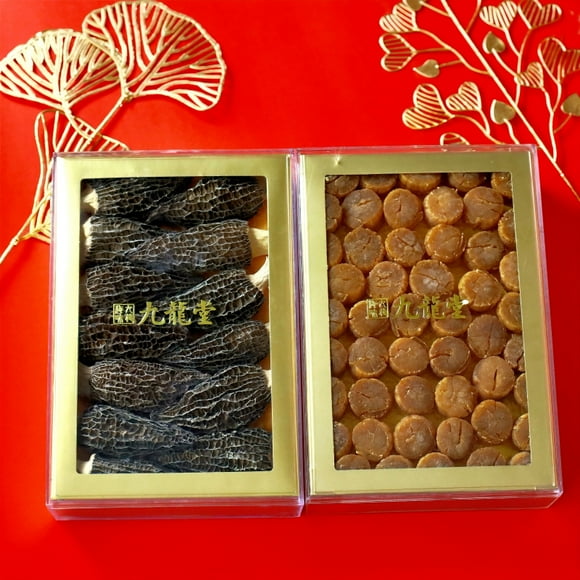 Royal Seafood USA Premium Hokkaido Dried Scallops&Dried Moral New Year Gift Box 1 box