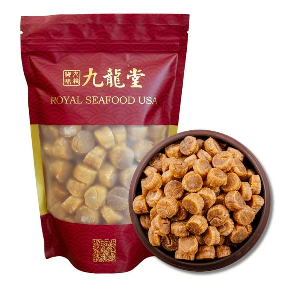 Royal Seafood USA Premium Hokkaido Dried Scallops (Medium size), 1lb/Pack,120-130Pcs