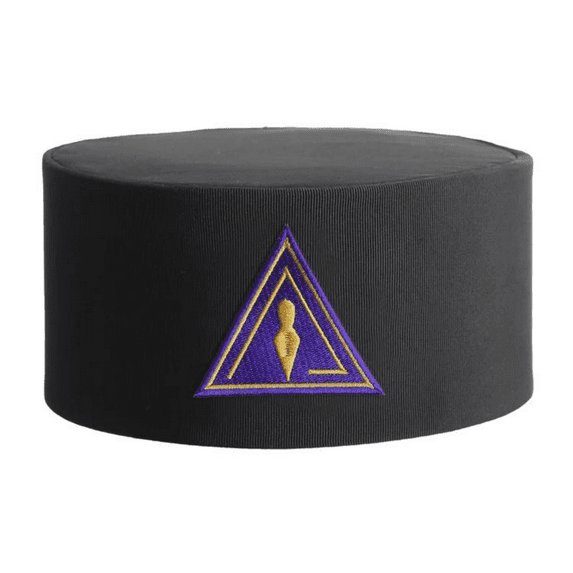 Royal & Select Masters English Regulation Crown Cap - Black Rayon with Purple Patch
