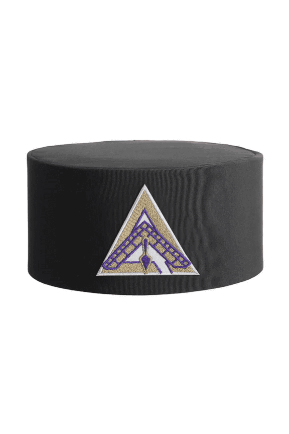 Royal & Select Masters English Regulation Crown Cap - Black Rayon with White & Gold Emblem