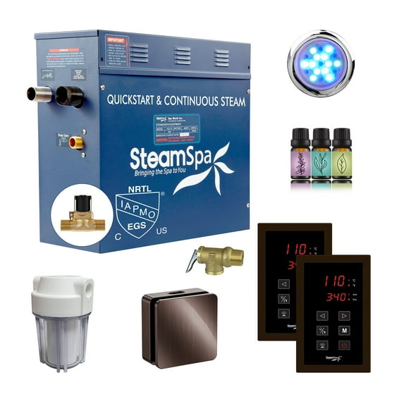 Royal Series 9000-Watts Steam Generator with Continuous Steam, Dual Easy Touch Control Pads, Filter in Bronze