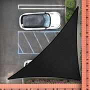 Royal Shade 10 x 17 x 19.7 Black Right Triangle Sun Shade Sail Canopy Outdoor Patio Fabric Screen Awning UPF50+ 95% UV Blockage, Heavy Duty, Water & Air Permeable We Customize