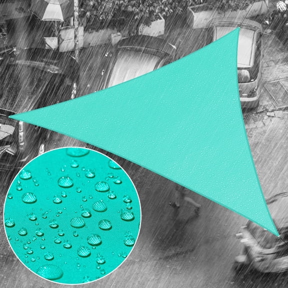 Royal Shade 4' x 4' x 4' Turquoise Triangle Waterproof Sun Shade Sail Canopy, UPF50+ 95% UV Block, Custom Size Available for Patio Garden