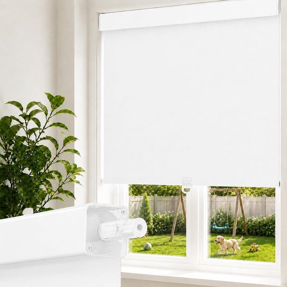 Royal Shade 72″ W x 72″ H Cordless Blackout Roller Shades for Windows, Room Darkening Thermal Insulated Window Blinds with UV Protection, Easy Pull-Down System for Home Office, White