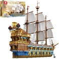 thumbnail image 1 of Royal Ship Building Set , 2830-Piece Large Model Ship, Collectible Luxury Display Pirate Ship Model 66011, 1 of 6