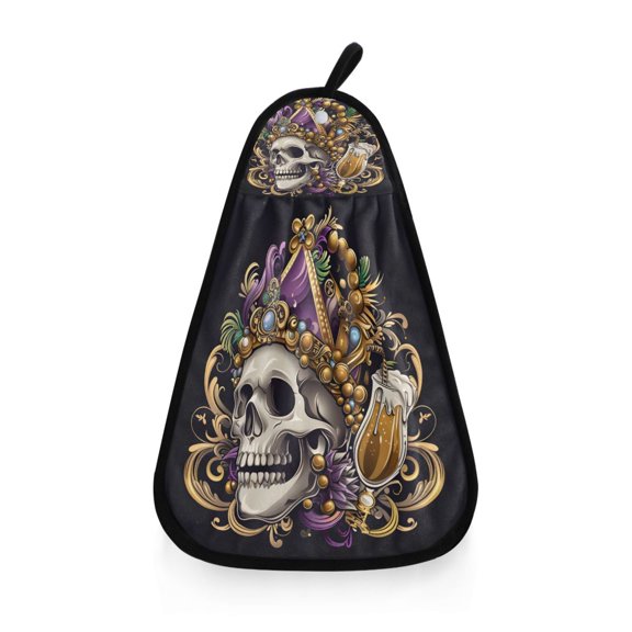 Royal Skull Beer Hand Towel Quick Drying Home Storage Kitchen Towel Hooks Dish Cloths