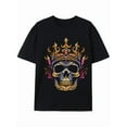 thumbnail image 1 of Royal Skull Crown Graphic Tee - Bold and Unique Design, 1 of 6