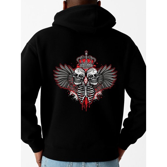 Royal Skulls hoodies & sweatshirt fire skeleton mens sweater hoodie black Warm, suitable for casual wear, perfect for outdoor activities graphic 3d idk Trendy Unisex Shirt Crewneck tshirts